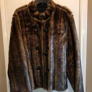 Ladies Large Faux fur/suede reversible coat